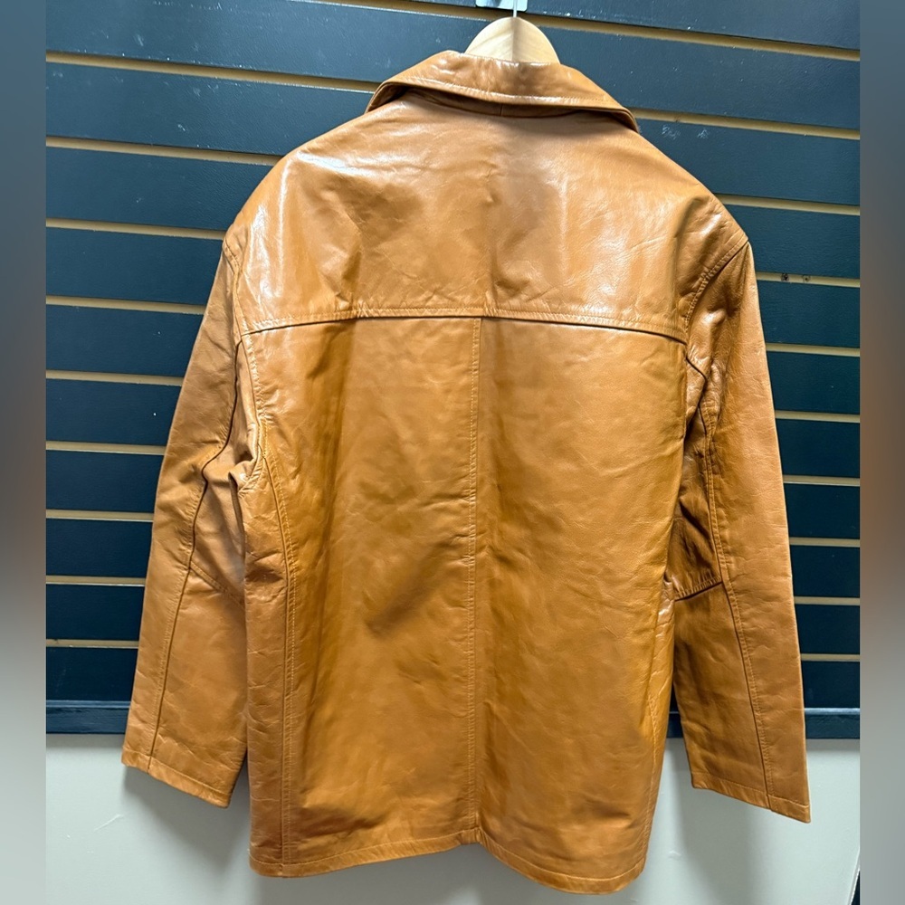 Vintage Susanna USA Men’s Cognac Leather Jacket Size Large - Picture 5 of 5